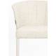Lot de Deux Chaises Georgia Soft Dutchbone Duo d'Assises en Tissu Beige et Acier Beige Fauteuils de Table 60x62x78cm