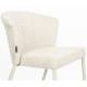 Lot de Deux Chaises Georgia Soft Dutchbone Duo d'Assises en Tissu Beige et Acier Beige Fauteuils de Table 60x62x78cm
