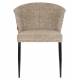 Lot de Deux Chaises Georgia Soft Dutchbone Duo d'Assises en Tissu Marron et Acier Marron Fauteuils de Table 60x62x78cm