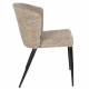 Lot de Deux Chaises Georgia Soft Dutchbone Duo d'Assises en Tissu Marron et Acier Marron Fauteuils de Table 60x62x78cm