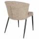 Lot de Deux Chaises Georgia Soft Dutchbone Duo d'Assises en Tissu Marron et Acier Marron Fauteuils de Table 60x62x78cm