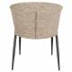 Lot de Deux Chaises Georgia Soft Dutchbone Duo d'Assises en Tissu Marron et Acier Marron Fauteuils de Table 60x62x78cm
