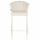 Lot de Deux Chaises de Bar Georgia Soft Dutchbone Duo de Tabourets en Tissu Beige et Acier Beige Assises de Bar 54x56x101cm