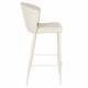 Lot de Deux Chaises de Bar Georgia Soft Dutchbone Duo de Tabourets en Tissu Beige et Acier Beige Assises de Bar 54x56x101cm