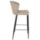 Lot de Deux Chaises de Bar Georgia Soft Dutchbone Duo de Tabourets en Tissu Marron et Acier Marron Assises de Bar 54x56x101cm