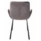 Lot de 2 Chaises Design Brit Zuiver Fauteuil de Table Gris en Tissu et Acier 59x62x79cm