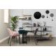 Lot de 2 Chaises Design Brit Zuiver Fauteuil de Table Gris en Tissu et Acier 59x62x79cm