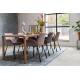 Lot de 2 Chaises Design Brit Zuiver Fauteuil de Table Gris en Tissu et Acier 59x62x79cm