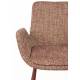 Lot de 2 Chaises Design Brit Zuiver Fauteuil de Table Rouge en Tissu et Acier 59x62x79cm