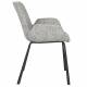 Lot de 2 Chaises Design Brit Zuiver Fauteuil de Table Gris Clair en Tissu et Acier 59x62x79cm