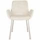 Lot de 2 Chaises Design Brit Zuiver Fauteuil de Table Beige en Tissu et Acier 59x62x79cm