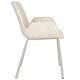Lot de 2 Chaises Design Brit Zuiver Fauteuil de Table Beige en Tissu et Acier 59x62x79cm