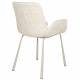 Lot de 2 Chaises Design Brit Zuiver Fauteuil de Table Beige en Tissu et Acier 59x62x79cm