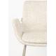 Lot de 2 Chaises Design Brit Zuiver Fauteuil de Table Beige en Tissu et Acier 59x62x79cm