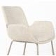 Lot de 2 Chaises Design Brit Zuiver Fauteuil de Table Beige en Tissu et Acier 59x62x79cm