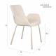Lot de 2 Chaises Design Brit Zuiver Fauteuil de Table Beige en Tissu et Acier 59x62x79cm
