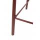 Lot de 2 Chaises Hautes Design Brit Zuiver Fauteuil de Bar Rouge en Tissu et Acier 54x57x91,5cm