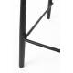 Lot de 2 Chaises Hautes Design Brit Zuiver Fauteuil de Bar Gris Clair en Tissu et Acier 54x57x91,5cm