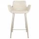Lot de 2 Chaises Hautes Design Brit Zuiver Fauteuil de Bar Beige en Tissu et Acier 54x57x91,5cm