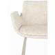 Lot de 2 Chaises Hautes Design Brit Zuiver Fauteuil de Bar Beige en Tissu et Acier 54x57x91,5cm