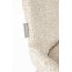 Lot de 2 Chaises Hautes Design Brit Zuiver Fauteuil de Bar Beige en Tissu et Acier 54x57x91,5cm