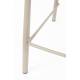 Lot de 2 Chaises Hautes Design Brit Zuiver Fauteuil de Bar Beige en Tissu et Acier 54x57x91,5cm