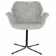 Lot de 2 Fauteuils de Table Nikki Gris Zuiver Siège Chaise de Table en Tissu et Acier 62x66x80cm