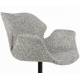 Lot de 2 Fauteuils de Table Nikki Gris Zuiver Siège Chaise de Table en Tissu et Acier 62x66x80cm