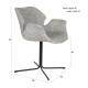 Lot de 2 Fauteuils de Table Nikki Gris Zuiver Siège Chaise de Table en Tissu et Acier 62x66x80cm