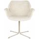 Lot de 2 Fauteuils de Table Nikki Beige Zuiver Siège Chaise de Table en Tissu et Acier 62x66x80cm