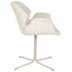 Lot de 2 Fauteuils de Table Nikki Beige Zuiver Siège Chaise de Table en Tissu et Acier 62x66x80cm