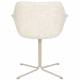 Lot de 2 Fauteuils de Table Nikki Beige Zuiver Siège Chaise de Table en Tissu et Acier 62x66x80cm