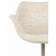 Lot de 2 Fauteuils de Table Nikki Beige Zuiver Siège Chaise de Table en Tissu et Acier 62x66x80cm