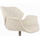 Lot de 2 Fauteuils de Table Nikki Beige Zuiver Siège Chaise de Table en Tissu et Acier 62x66x80cm