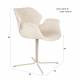 Lot de 2 Fauteuils de Table Nikki Beige Zuiver Siège Chaise de Table en Tissu et Acier 62x66x80cm