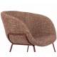 Lot de 2 Chaises Feston Zuiver Siège Design Rouge Assise de Table en Tissu 55x56,5x77cm