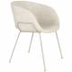 Lot de 2 Chaises Feston Zuiver Siège Design Beige Assise de Table en Tissu 55x56,5x77cm