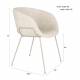 Lot de 2 Chaises Feston Zuiver Siège Design Beige Assise de Table en Tissu 55x56,5x77cm