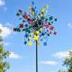 Sublime Eolienne Double Hélices Tuteur Mobile de Jardin en Acier Coloré 25x64x200cm