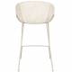 Lot de 2 Tabourets de Comptoir Design Feston Zuiver Fauteuil de Bar Beige en Tissu 53x54,5x88,5cm