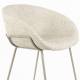 Lot de 2 Tabourets de Comptoir Design Feston Zuiver Fauteuil de Bar Beige en Tissu 53x54,5x88,5cm