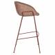 Lot de 2 Tabourets de Comptoir Design Feston Zuiver Fauteuil de Bar Rouge en Tissu 53x54,5x98,5cm