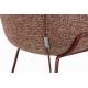 Lot de 2 Tabourets de Comptoir Design Feston Zuiver Fauteuil de Bar Rouge en Tissu 53x54,5x98,5cm