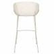 Lot de 2 Tabourets de Comptoir Design Feston Zuiver Fauteuil de Bar Beige en Tissu 53x54,5x98,5cm