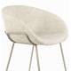 Lot de 2 Tabourets de Comptoir Design Feston Zuiver Fauteuil de Bar Beige en Tissu 53x54,5x98,5cm