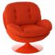 Fauteuil Mémento Hive Athezza Assise Pivotante en Polyester Orange Mobilier Design 81x83x86cm