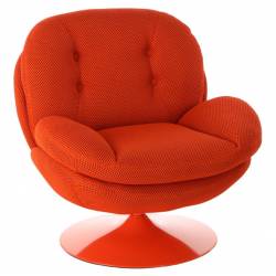 Fauteuil Mémento Hive Athezza Assise Pivotante en Polyester Orange Mobilier Design 81x83x86cm