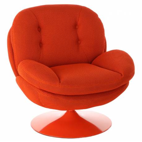 Fauteuil Mémento Hive Athezza Assise Pivotante en Polyester Orange Mobilier Design 81x83x86cm
