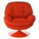 Fauteuil Mémento Hive Athezza Assise Pivotante en Polyester Orange Mobilier Design 81x83x86cm