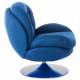 Fauteuil Mémento Hive Athezza Assise Pivotante en Polyester Bleu Electrique Mobilier Design 81x83x86cm
